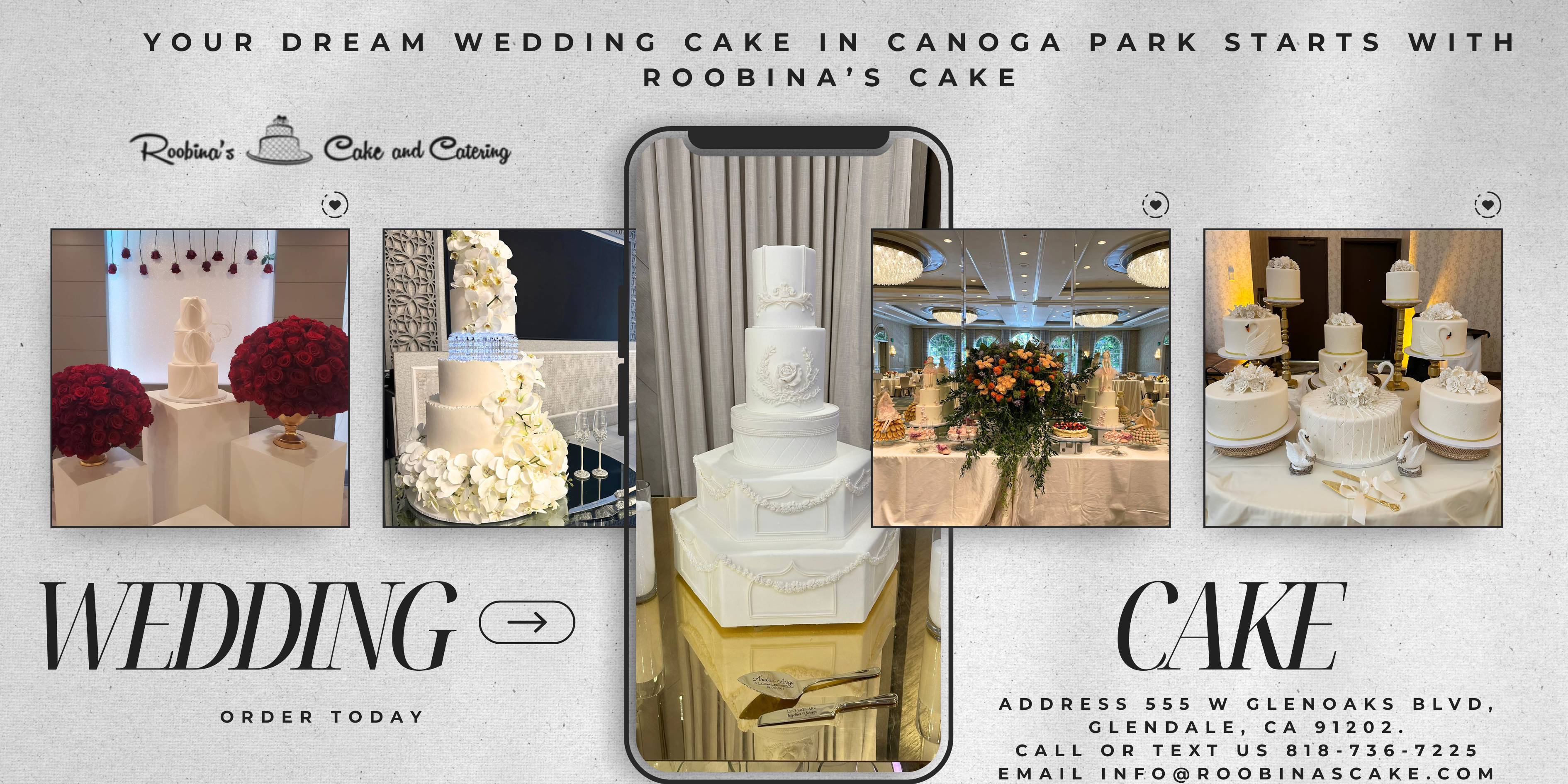 Your Dream Wedding Cake in Canoga Park Starts with Roobina’s Cake