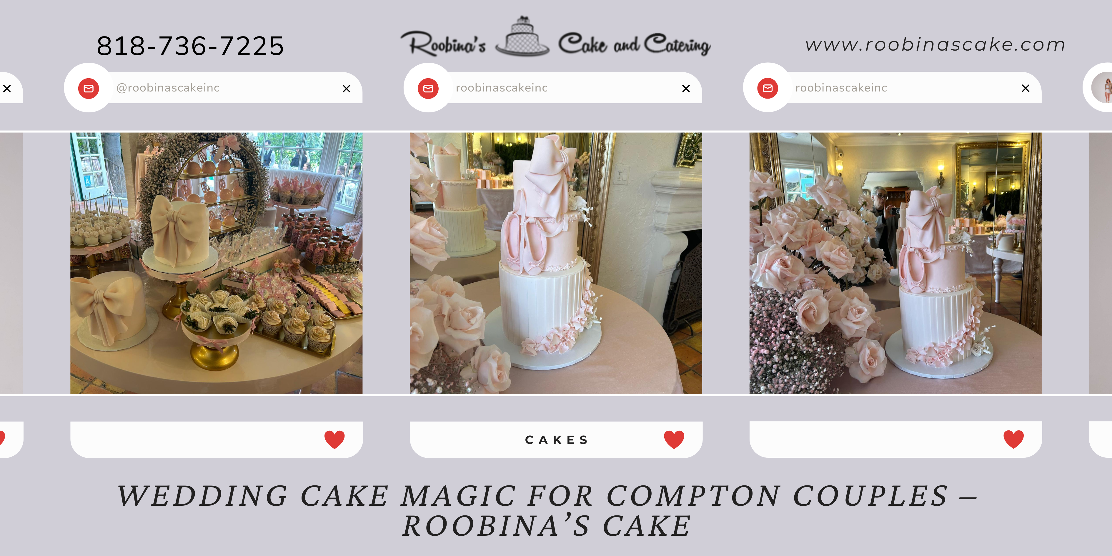Wedding Cake Magic for Compton Couples – Roobina’s Cake