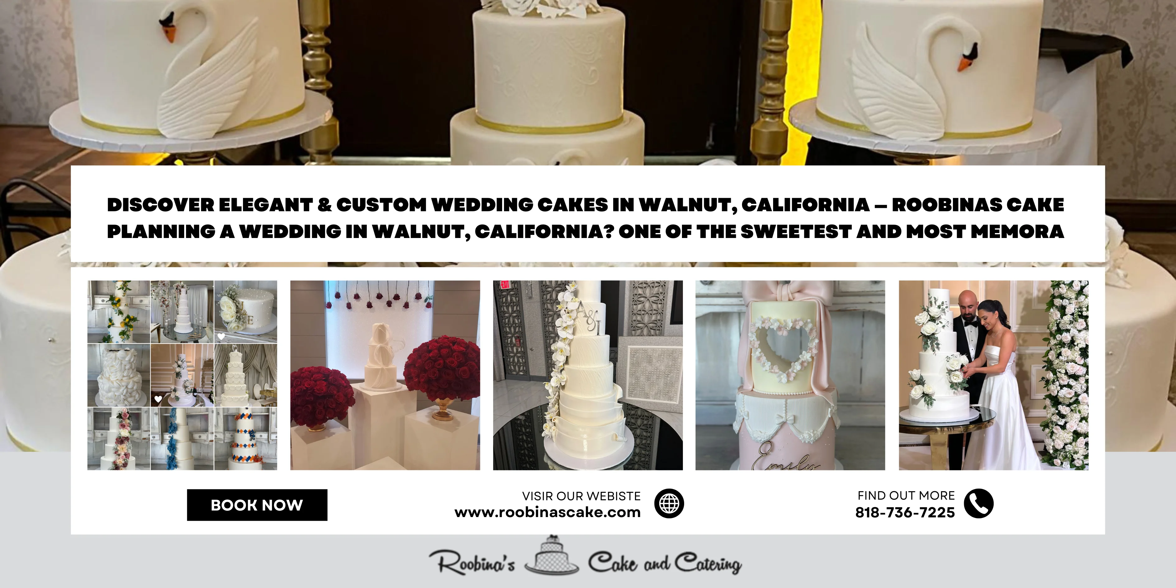 Discover Elegant & Custom Wedding Cakes in Walnut, California — Roobinas Cake Planning a wedding in Walnut, California? One of the sweetest and most memora