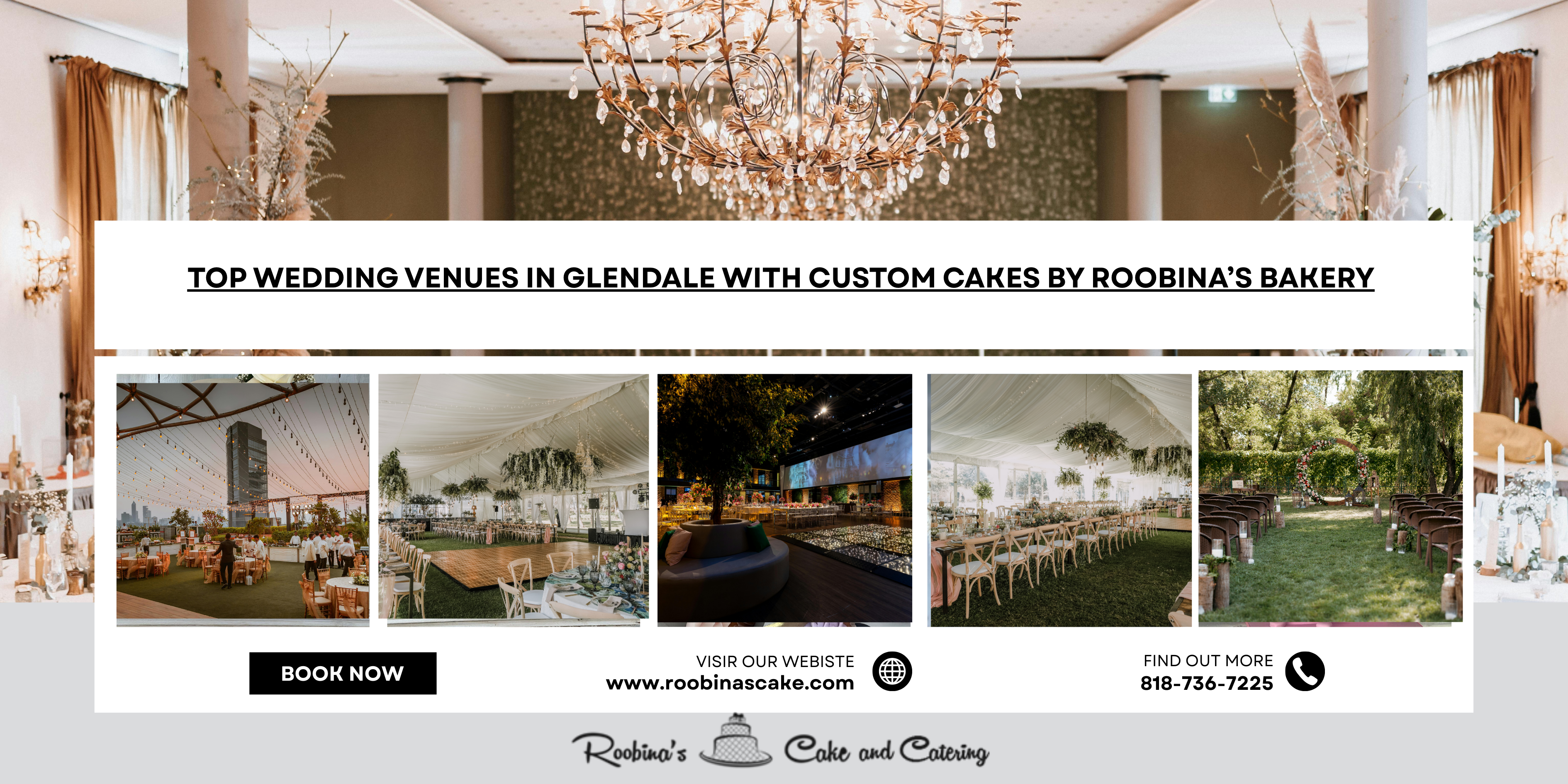 Elegant Weddings in Glendale: Venues + Roobina’s Cake Delivery